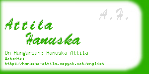 attila hanuska business card